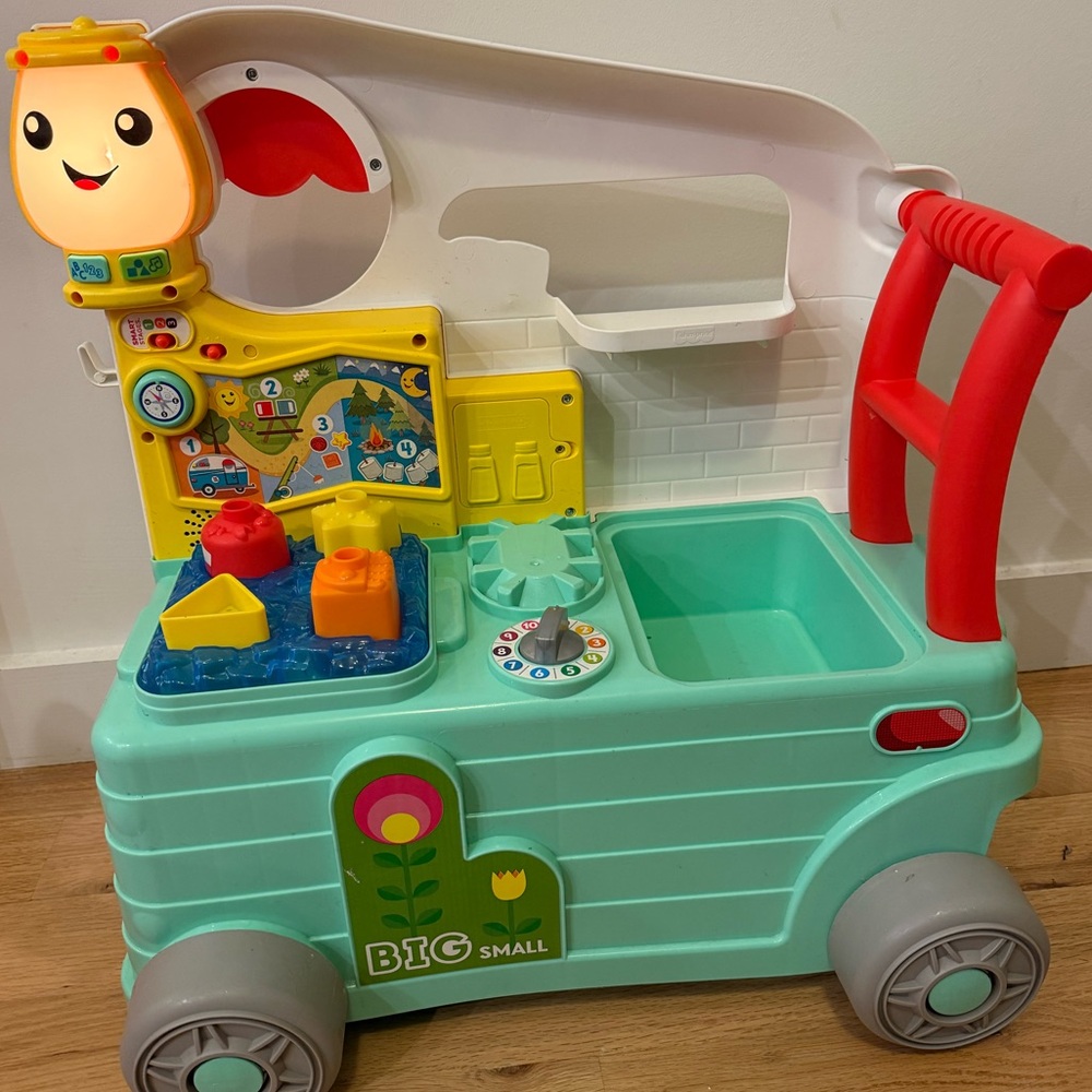 Fisher-Price Laugh & Learn 3-In-1 On-The-Go Camper Walker & Activity Center